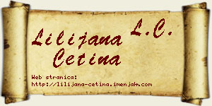 Lilijana Cetina vizit kartica